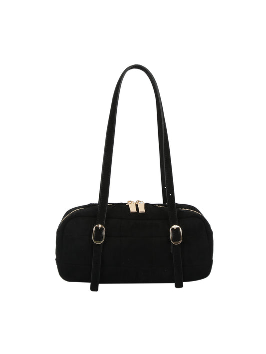 Quilted Suede Mini Shoulder Bag