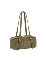Quilted Suede Mini Shoulder Bag