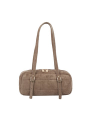 Quilted Suede Mini Shoulder Bag