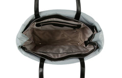 Nylon puffy shopper tote