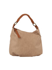 Outer flapped soft leather hobo shoulder bag