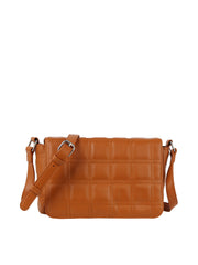 Front flap designed soft leather crossbody