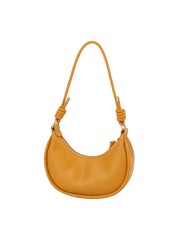 Knotted Handle Crescent Shoulder Bag