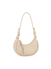 Knotted Handle Crescent Shoulder Bag
