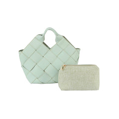 2 in 1 Basket Shape Tote and Matching Wallet