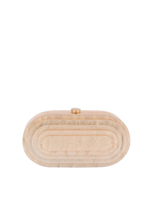 Art Deco Acrylic Oval Clutch