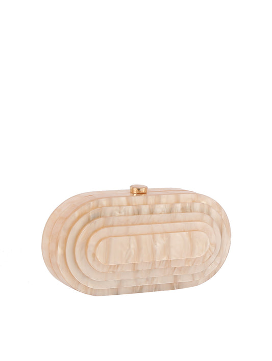 Art Deco Acrylic Oval Clutch