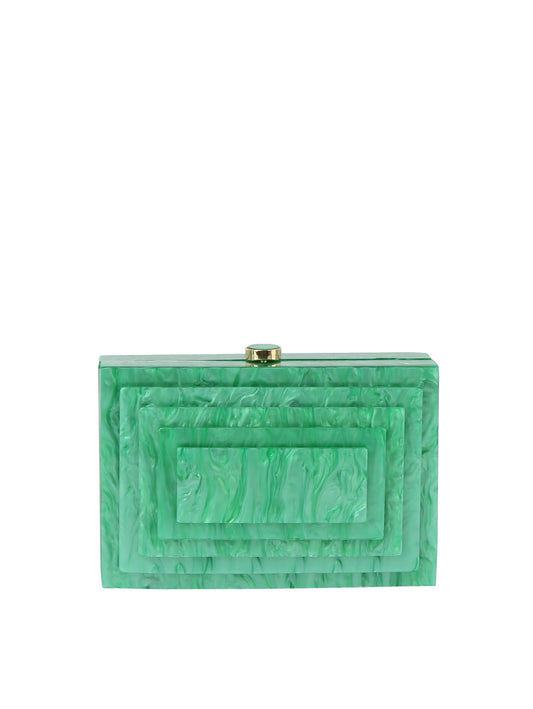 Art Deco Acrylic Rectangle Clutch