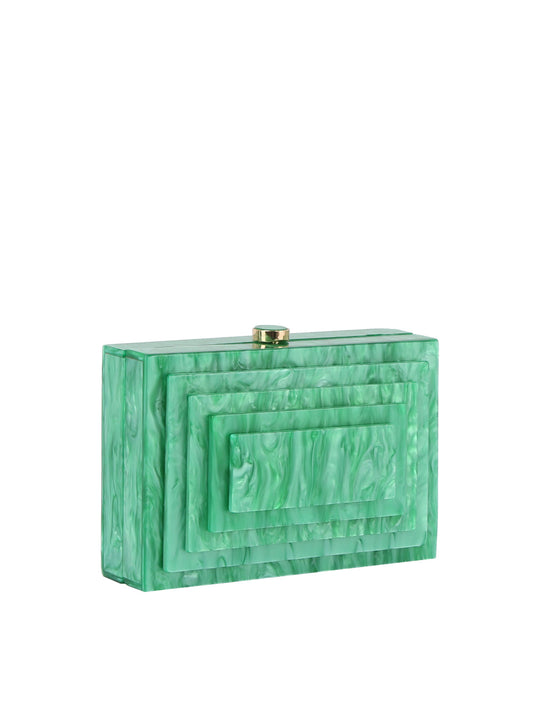 Art Deco Acrylic Rectangle Clutch