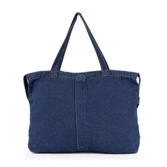 Front Pocket Oversized Denim Tote