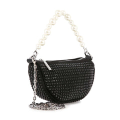 Rhinestone and Pearl Accented Petite Evening Bag