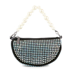 Rhinestone and Pearl Accented Petite Evening Bag