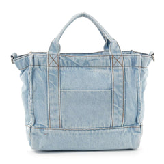 Front Pocket Denim Tote