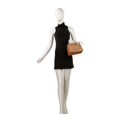 Bow And Pearl Accented Straw Tote