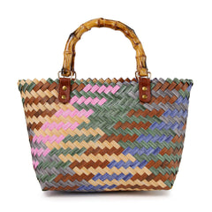 Unique Woven Tote Handbag