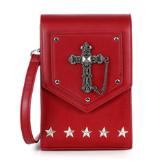 Decorative Cross Accented Petite Crossbody Bag
