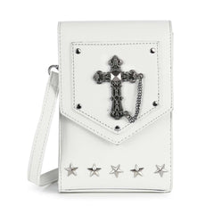 Decorative Cross Accented Petite Crossbody Bag