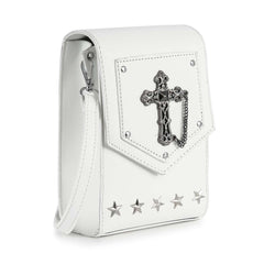 Decorative Cross Accented Petite Crossbody Bag