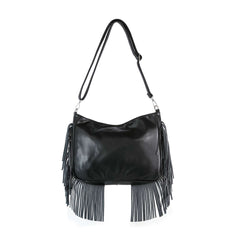Modern Union Jack Studded Design Fringe Shoulder Bag