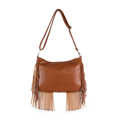 Modern Union Jack Studded Design Fringe Shoulder Bag