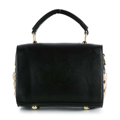 Intricate Button Design Satchel Handbag