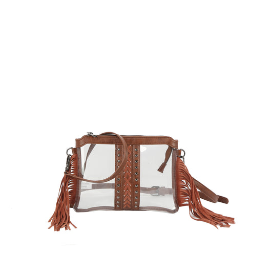 Western Fringe Clear Stadium Crossbody