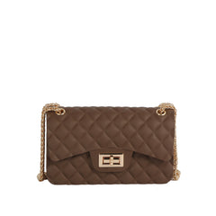 Matte Leather Small Clutch Shoulder Bag