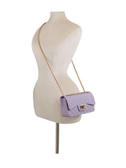 Matte Leather Small Clutch Shoulder Bag