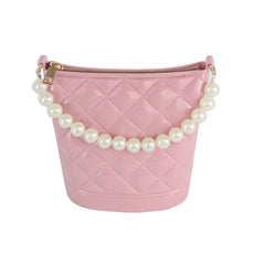 Pearl Handle Crossbody Satchel Handbag