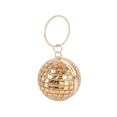 Dazzling crystal disco ball evening clutch