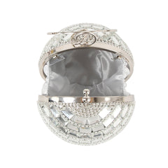 Dazzling crystal disco ball evening clutch