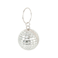 Dazzling crystal disco ball evening clutch