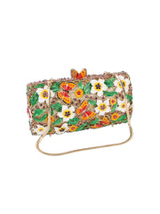 Golden Butterfly Garden Clutch