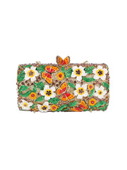 Golden Butterfly Garden Clutch