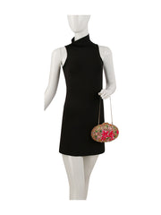 Pink Petal Luxe Oval Clutch