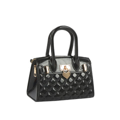 Quilted Jelly Heart Lock Satchel