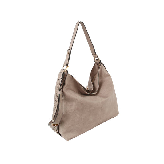 Classic vintage braided detail hobo shoulder bag