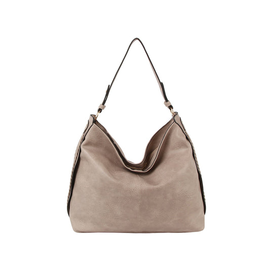 Classic vintage braided detail hobo shoulder bag