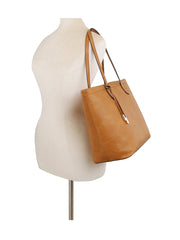 Fashion shopper tote bag with knot detail