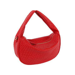 Textured leather hobo bag with crossbody strap