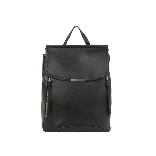Whipstitch Front Flap Backpack