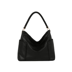 Braided Handle Soft Hobo Shoulder Bag