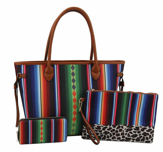 Aztec Printed Canvas 3-in-1 Shopper