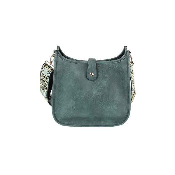 Casual leather crossbody bag with guitar strap – Handbag Factory