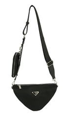 Upside-down triangle crossbody with cute pocket key ring