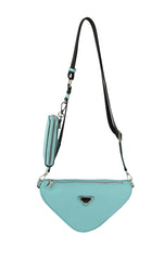 Upside-down triangle crossbody with cute pocket key ring