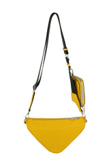 Upside-down triangle crossbody with cute pocket key ring