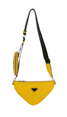 Upside-down triangle crossbody with cute pocket key ring