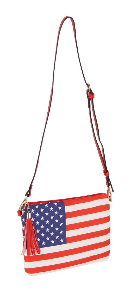 3 in 1 US flag crossbody and pouch set