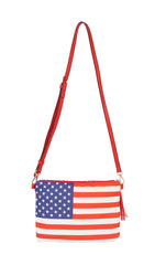 3 in 1 US flag crossbody and pouch set